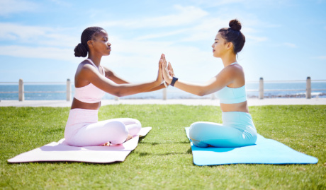 Meditation Relax Or Zen Women In Park For Wellnes 2022 12 14 00 34 56 Utc