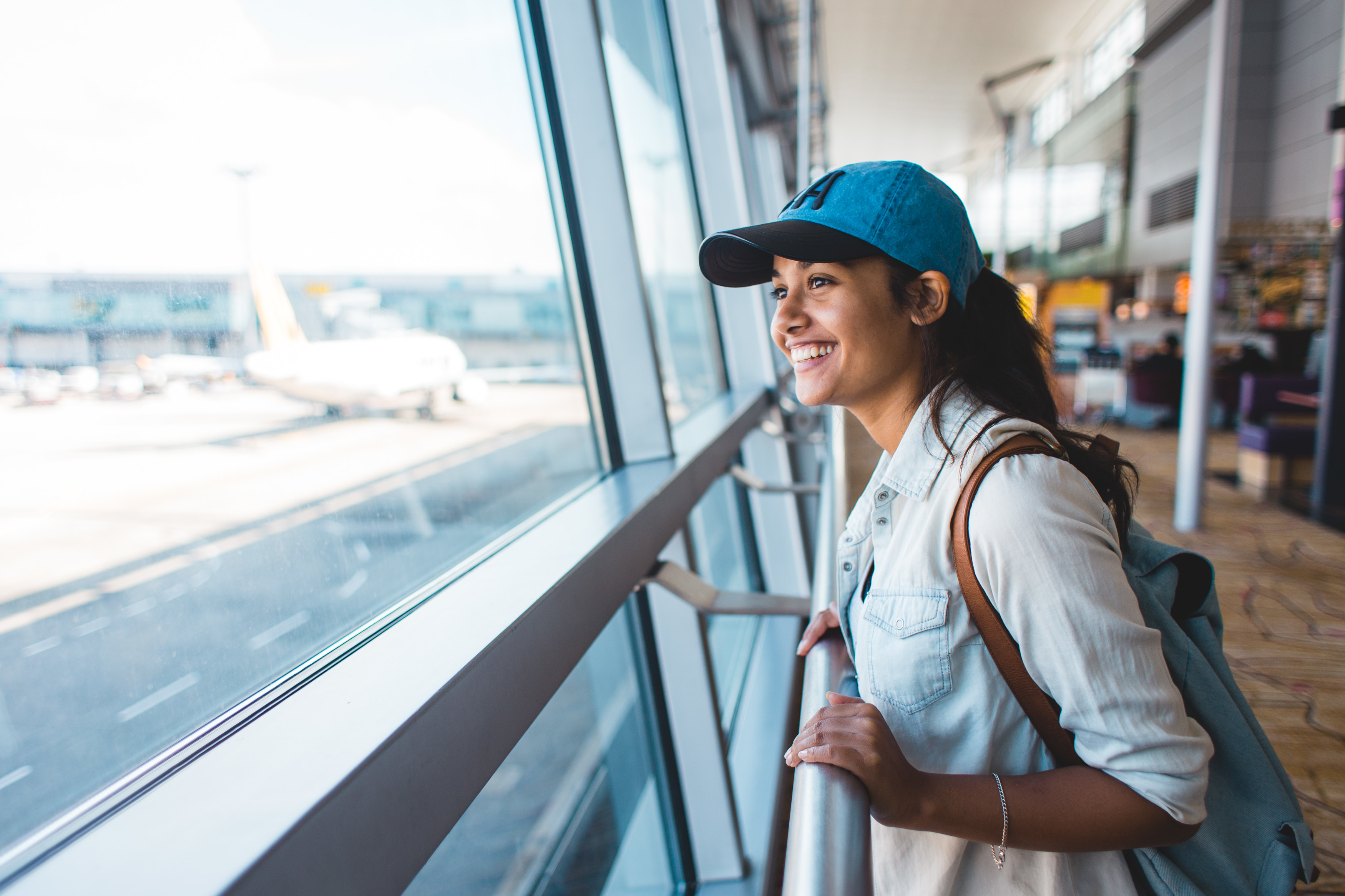 Young Woman Excited And Waiting Her Trip At The Ai 2022 11 10 17 55 12 Utc