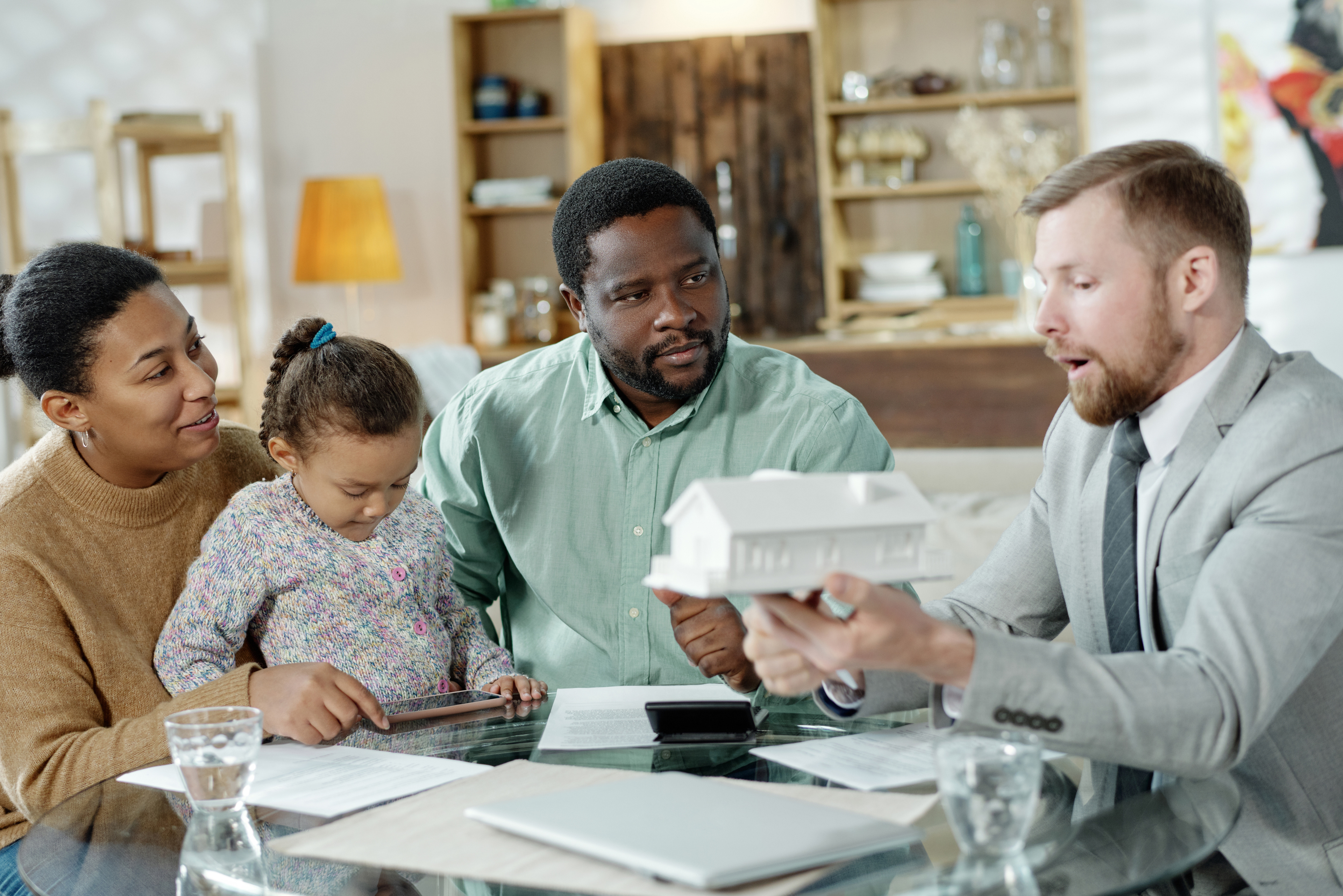 Adviser Giving Consultation On House Mortgage
